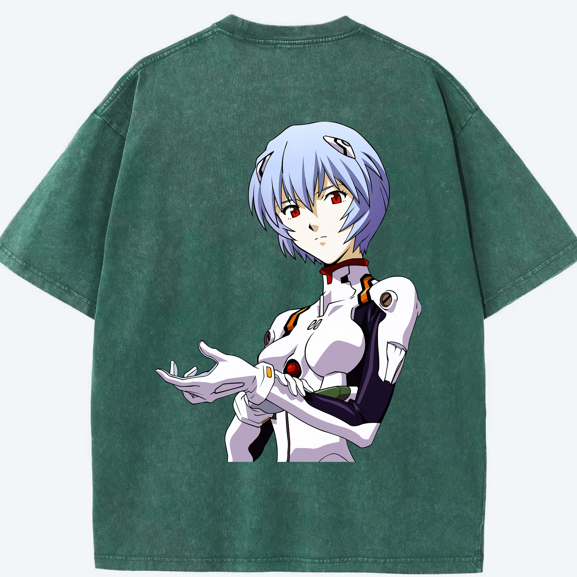 （画像用） EVA 新世紀エヴァンゲリオン 綿100% ヴィンテージ風 半袖Tシャツ（背面プリント）